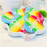 Kids Beaded Rainbow Monogrammed Heart Bag