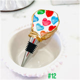 (21 Styles) Hand Painted SC Oyster Shell Wine Stoppers