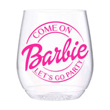 (12 styles) Set of 4 UNBREAKABLE Stemless Wine Glasses, made from Recycled Plastic