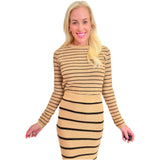 Tan & Black Knit Pilson Skirt & Top (sold separately)