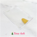 Handmade Acrylic Holiday Picture Frames - Nutcracker & Christmas Tree