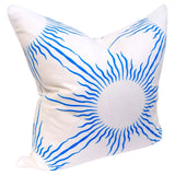 22” Original Art Linen & Cotton Pillows with White Piped Welting