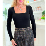 Metallic Tweed Chain Trimmed Fiesta Skirt