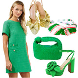 Green Tweed Kury Dress