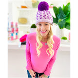 Hand Knitted Lambs Wool Pom Pom Beanie Hats