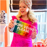 Hand Beaded Metallic Rainbow Veuve Bag with Optional Shoulder Chain