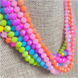 (7 Colors) Handmade Neon Crystal Candy Necklaces