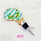 (21 Styles) Hand Painted SC Oyster Shell Wine Stoppers