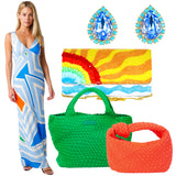 18K Gold Plt Swarovski Crystal & Gemstone Earrings (Handmade in Virginia)