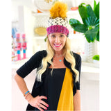 Hand Knitted Lambs Wool Pom Pom Beanie Hats