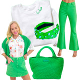 Green Twill Denim Mila Jeans