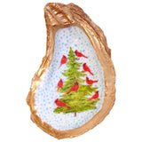 Hand Painted Large Gold Leafed Lowcountry Oyster Shell Bowls