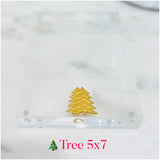 Handmade Acrylic Holiday Picture Frames - Nutcracker & Christmas Tree