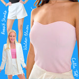 White Structured Terry Knit Walden Blazer
