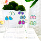 18K Gold Plt Swarovski Crystal & Gemstone Earrings (Handmade in Virginia)