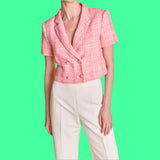 Coral Pink Tweed Darcy Short Set (sold separately)