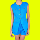 Blue Gold Pointed Palma Top & Shorts (sold separately)