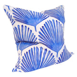 22” Original Art Linen & Cotton Pillows with White Piped Welting