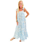 Blue Shark Stripe Key West Dress w/ Pockets