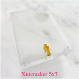 Handmade Acrylic Holiday Picture Frames - Nutcracker & Christmas Tree
