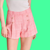 Coral Pink Tweed Darcy Short Set (sold separately)