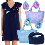 18K Gold Plt Swarovski Crystal & Gemstone Earrings (Handmade in Virginia)