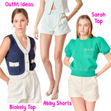 Green Embroidered Sarah Top