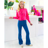 Cerulean Blue Twill Denim Mila Jeans
