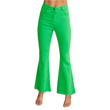 Green Twill Denim Mila Jeans
