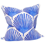 22” Original Art Linen & Cotton Pillows with White Piped Welting