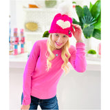 Hand Knitted Lambs Wool Pom Pom Beanie Hats