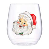 (12 styles) Set of 4 UNBREAKABLE Stemless Wine Glasses, made from Recycled Plastic