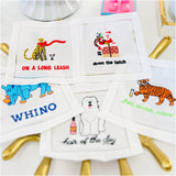 (23 Styles) Hand Embroidered Cocktail Napkins (fab gift!)