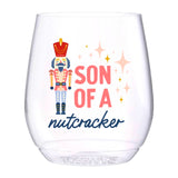 (12 styles) Set of 4 UNBREAKABLE Stemless Wine Glasses, made from Recycled Plastic