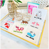 (23 Styles) Hand Embroidered Cocktail Napkins (fab gift!)