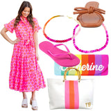 Hand Beaded Matte Rainbow or Lips Bag with Optional Shoulder Chain