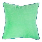 (Set of 2) 7 Colors - Velvet 22” Pillows with Contrasting Color Trim
