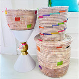 Handmade Rainbow Swahili Baskets or Planters