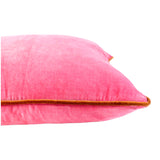 (Set of 2) 7 Colors - Velvet 22” Pillows with Contrasting Color Trim