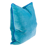 (Set of 2) 7 Colors - Velvet 22” Pillows with Contrasting Color Trim
