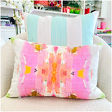 7 SIZES: Cabana Stripe Indoor/Outdoor Pillows & Watercolor Pillows