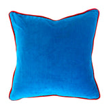 (Set of 2) 7 Colors - Velvet 22” Pillows with Contrasting Color Trim