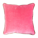 (Set of 2) 7 Colors - Velvet 22” Pillows with Contrasting Color Trim