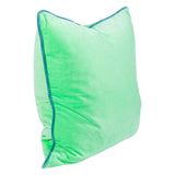 (Set of 2) 7 Colors - Velvet 22” Pillows with Contrasting Color Trim