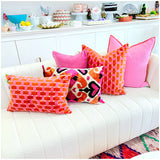 22” Reversible Cotton Parker Pillows with Feather Down Insert