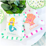 Hand Painted Linen Charleston Pillows by Charlotte, NC Artist