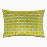 Handcrafted Velvet Pillows in Pink or Green Basketweave