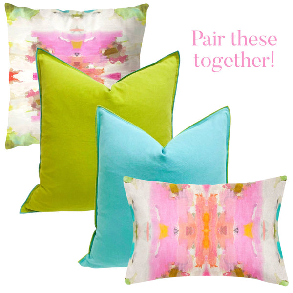 Pink Watercolor Pillows James Ascher