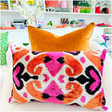 Handmade Silk Velvet 16”x24” Large Lumbar Pillows