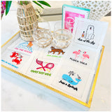 (23 Styles) Hand Embroidered Cocktail Napkins (fab gift!)